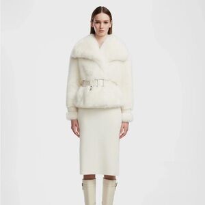 RUDSAK Chloe Faux Fur Jacket in White